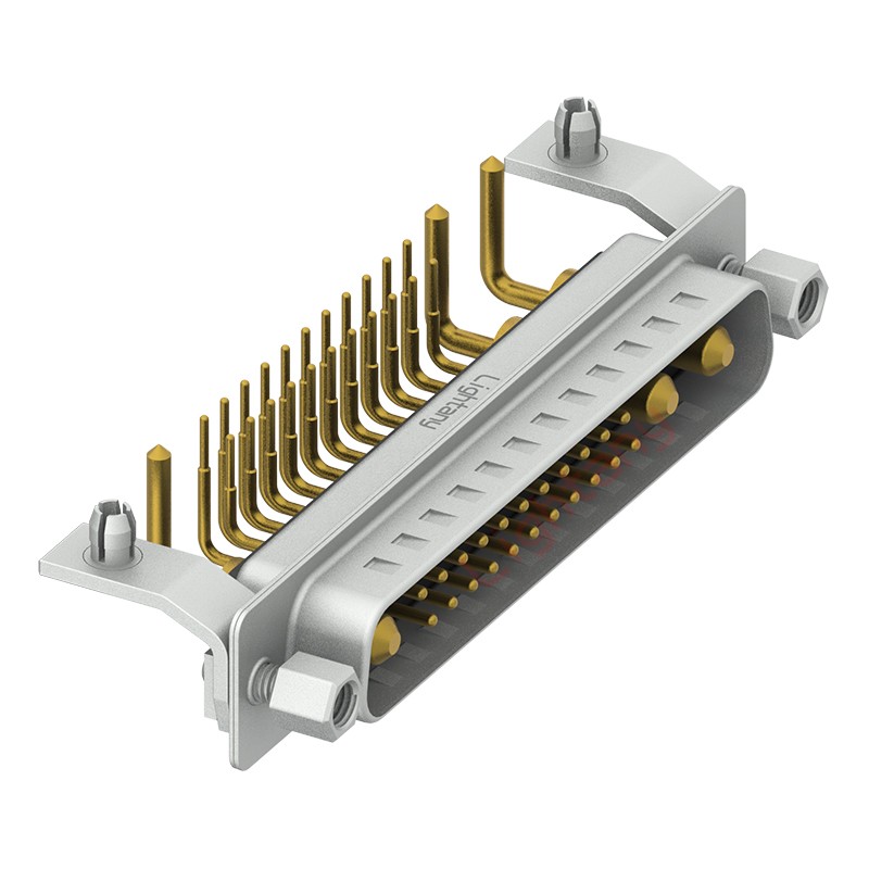 25W3公PCB弯插板/铆支架10.8/大电流10A