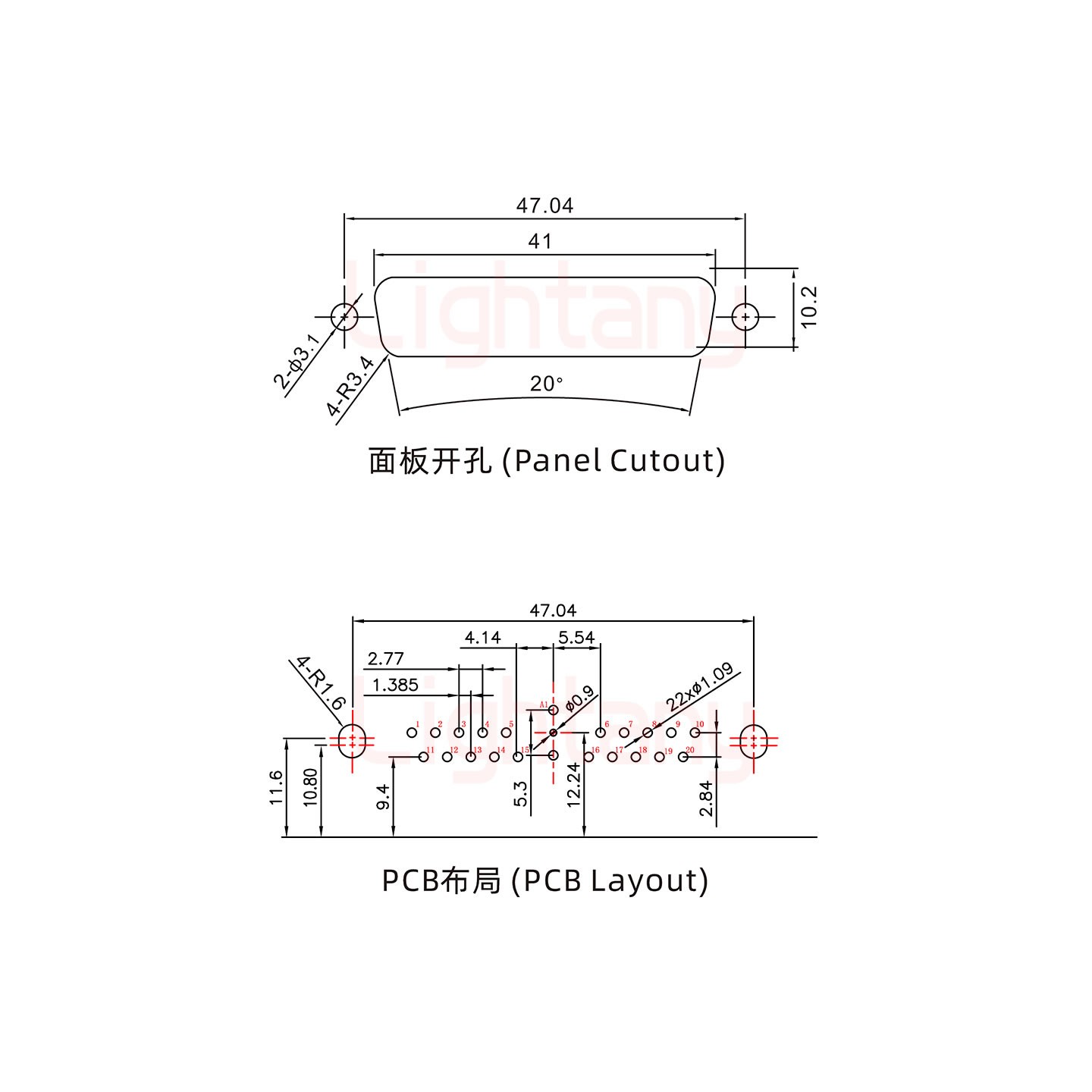 21W1公PCB弯插板/铆支架10.8/射频同轴75欧姆