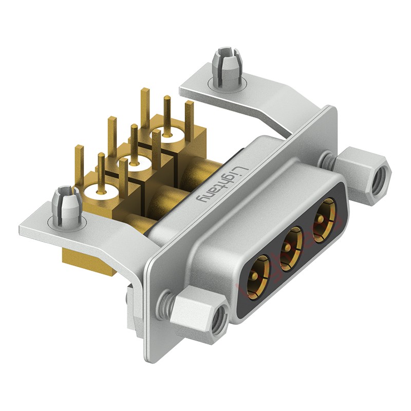 3W3母PCB弯插板/铆支架10.8/射频同轴75欧姆