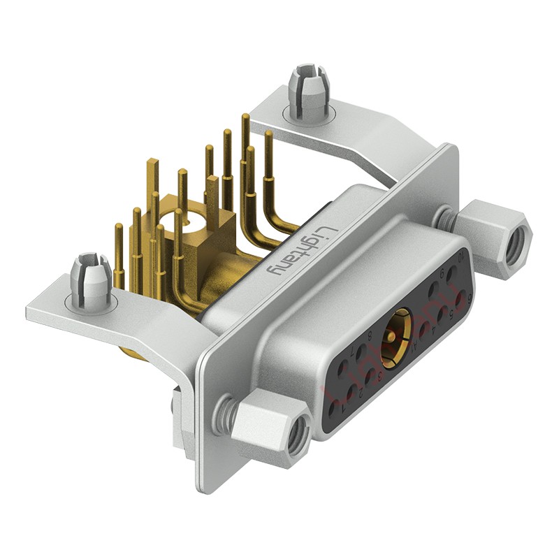 11W1母PCB弯插板/铆支架10.8/射频同轴75欧姆