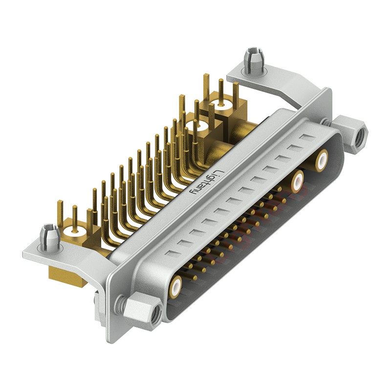 25W3公PCB弯插板/铆支架11.6/射频同轴75欧姆