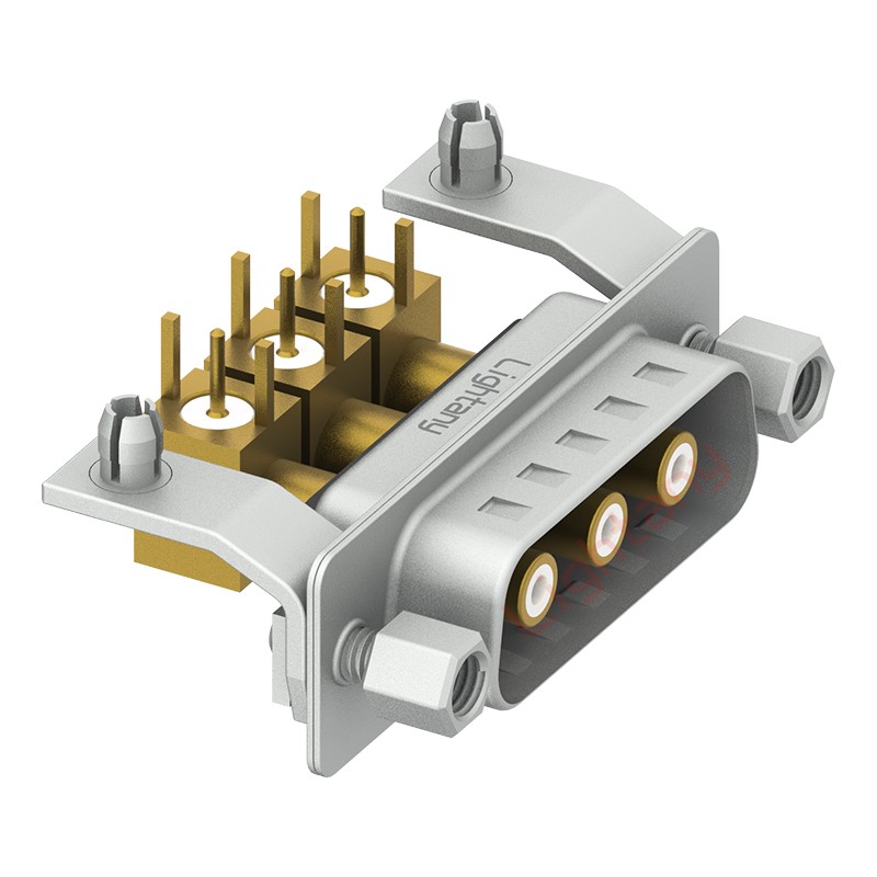 3W3公PCB弯插板/铆支架11.6/射频同轴50欧姆