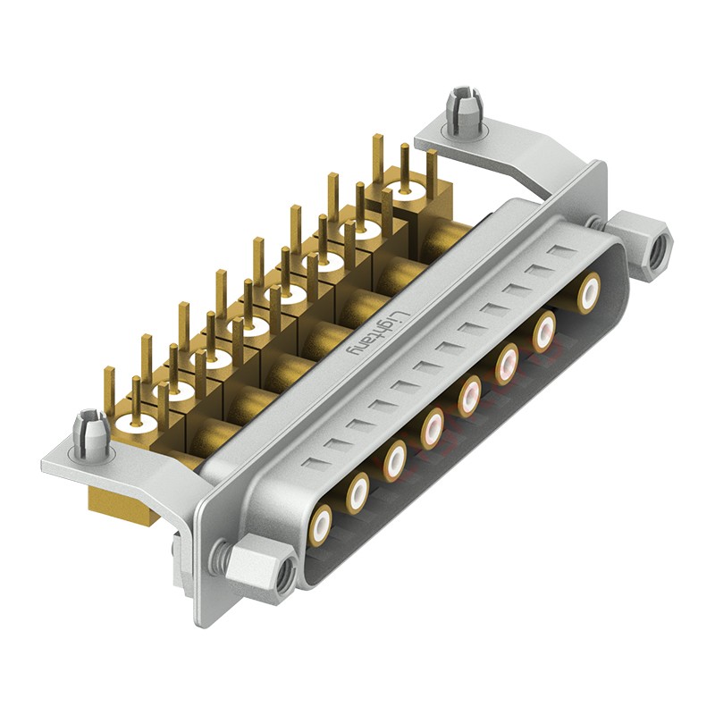 8W8公PCB弯插板/铆支架11.6/射频同轴50欧姆