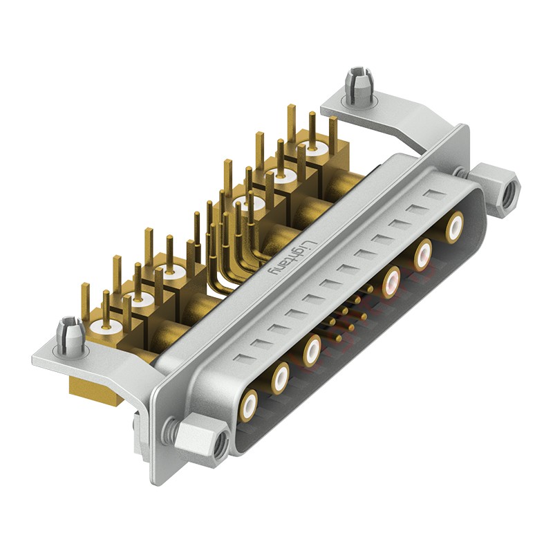 13W6A公PCB弯插板/铆支架11.6/射频同轴50欧姆