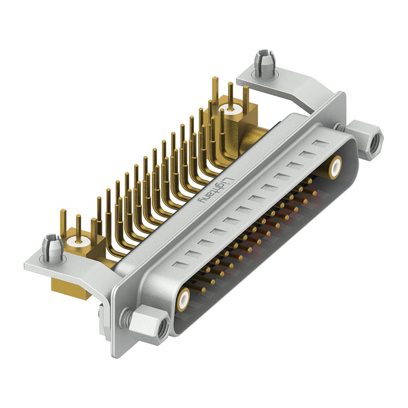 27W2公PCB弯插板/铆支架11.6/射频同轴50欧姆