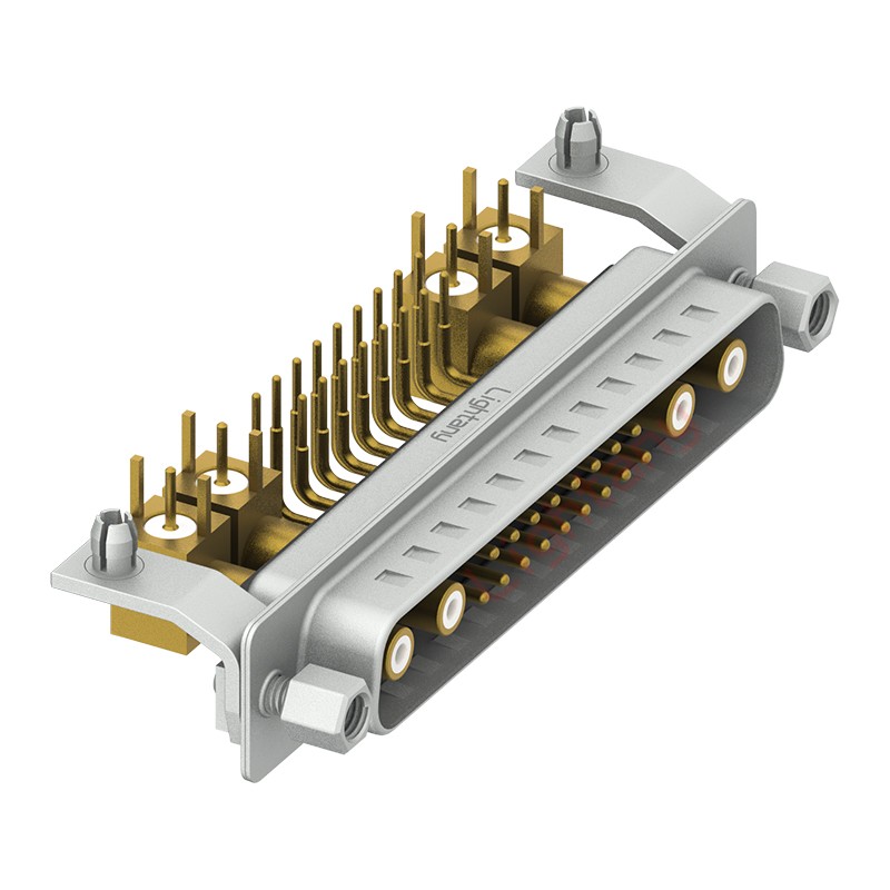 21W4公PCB弯插板/铆支架11.6/射频同轴75欧姆