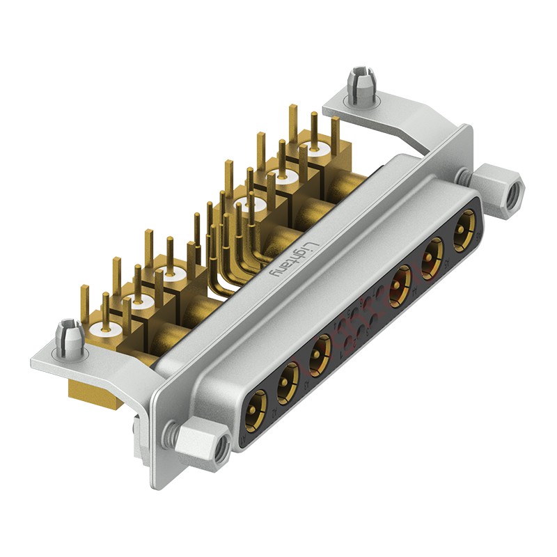 13W6A母PCB弯插板/铆支架11.6/射频同轴75欧姆