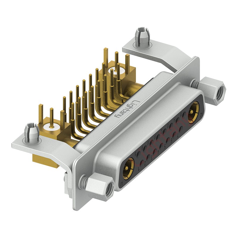 17W2母PCB弯插板/铆支架11.6/射频同轴75欧姆