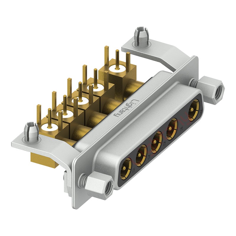 5W5母PCB弯插板/铆支架11.6/射频同轴75欧姆