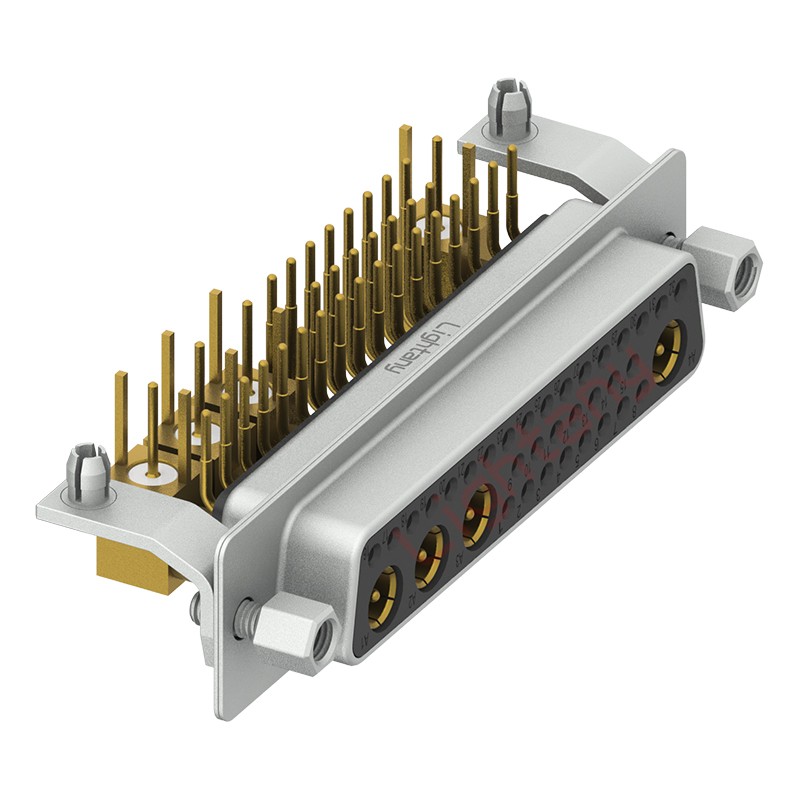 36W4母PCB弯插板/铆支架12.2/射频同轴50欧姆