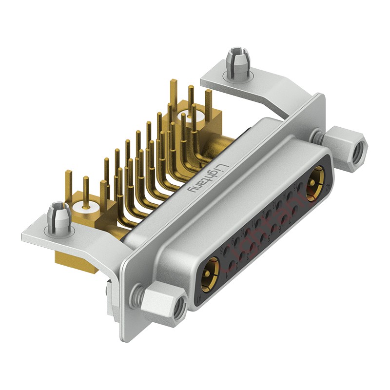 17W2母PCB弯插板/铆支架10.8/射频同轴50欧姆