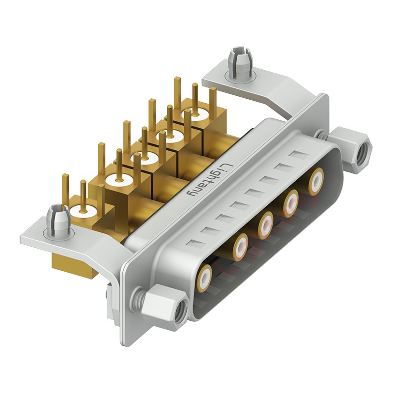 5W5公PCB弯插板/铆支架10.8/射频同轴50欧姆