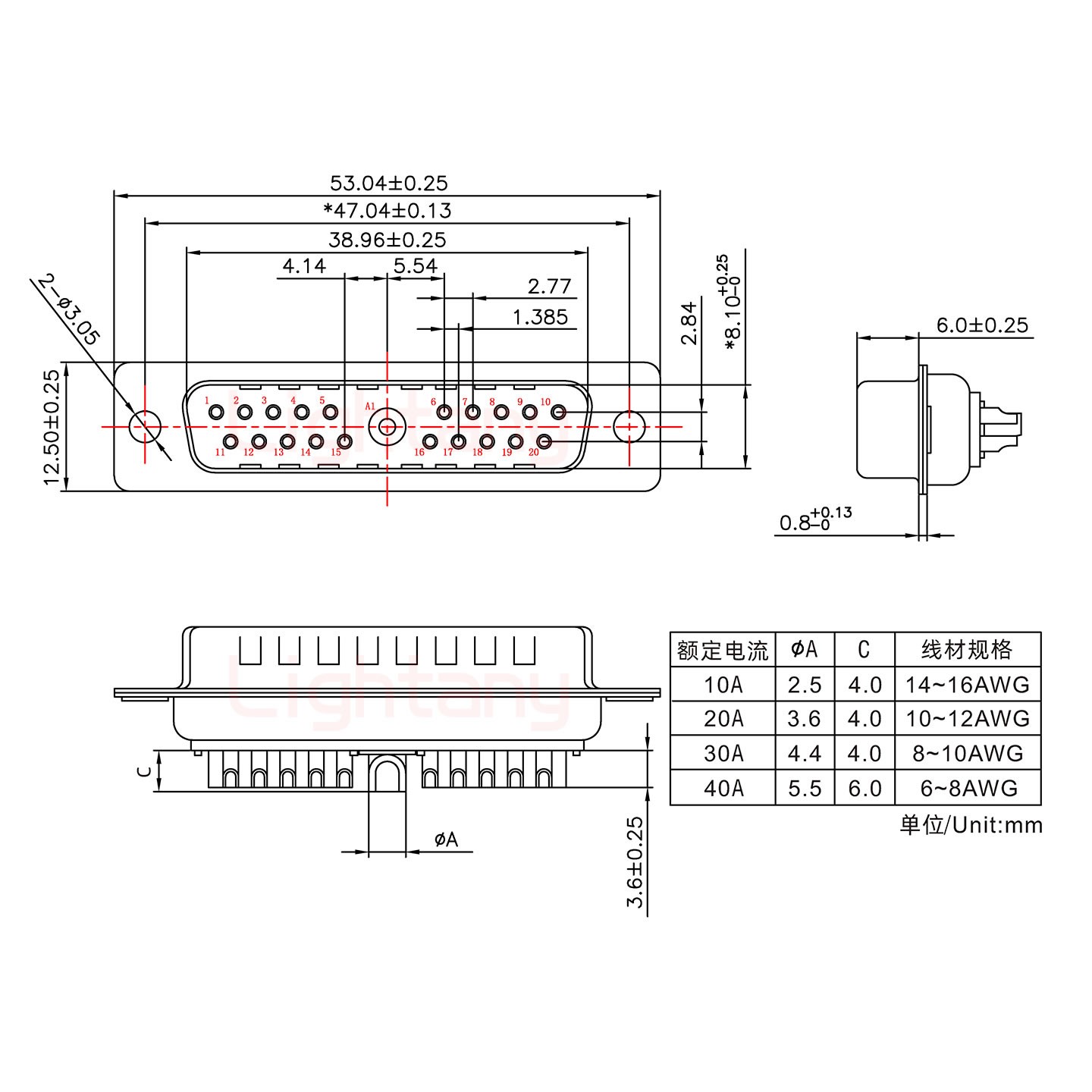 21W1公短体焊线10A+25P金属外壳1657直出线4~12mm