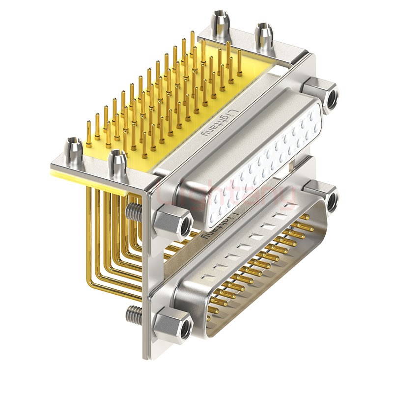 DR25 上公下母 间距19.05车针双胞胎 D-SUB连接器