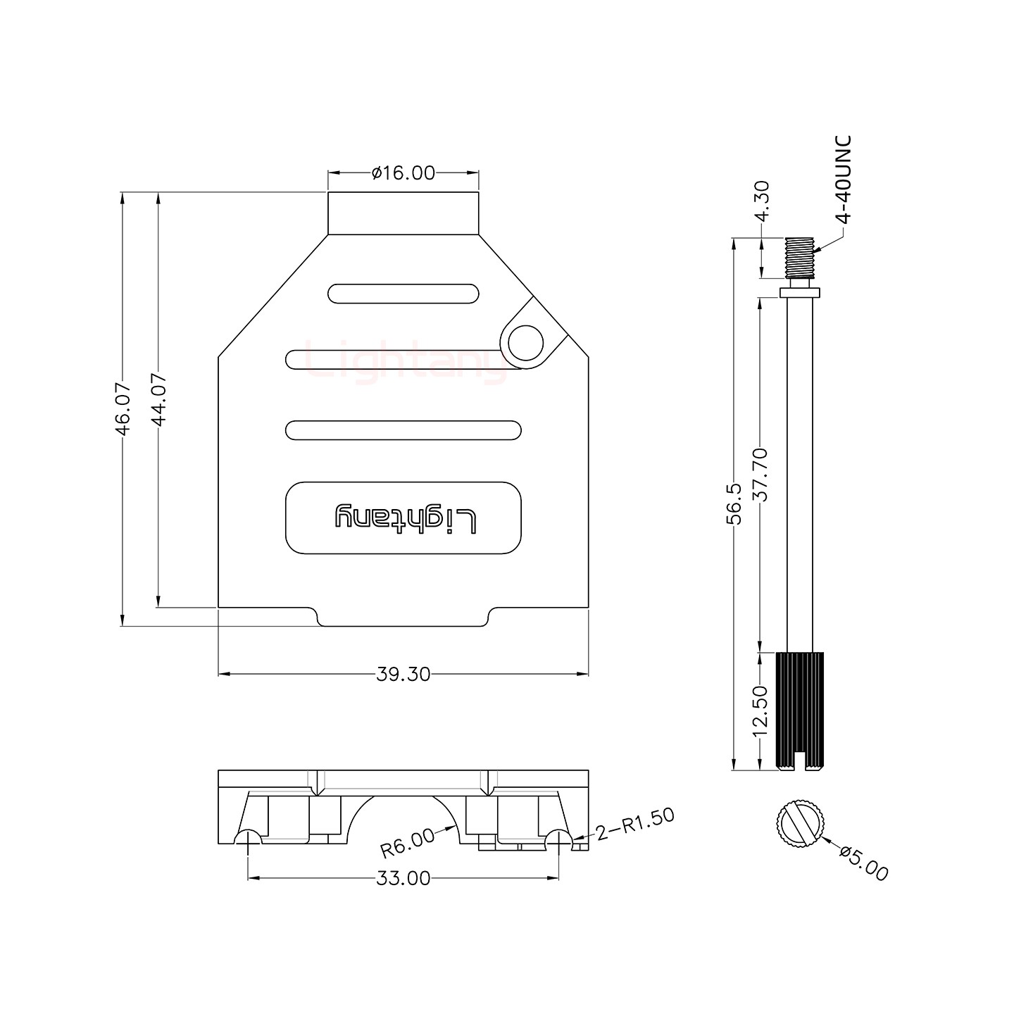 3V3公焊线式50欧姆+15P金属外壳1664直出线4~12mm