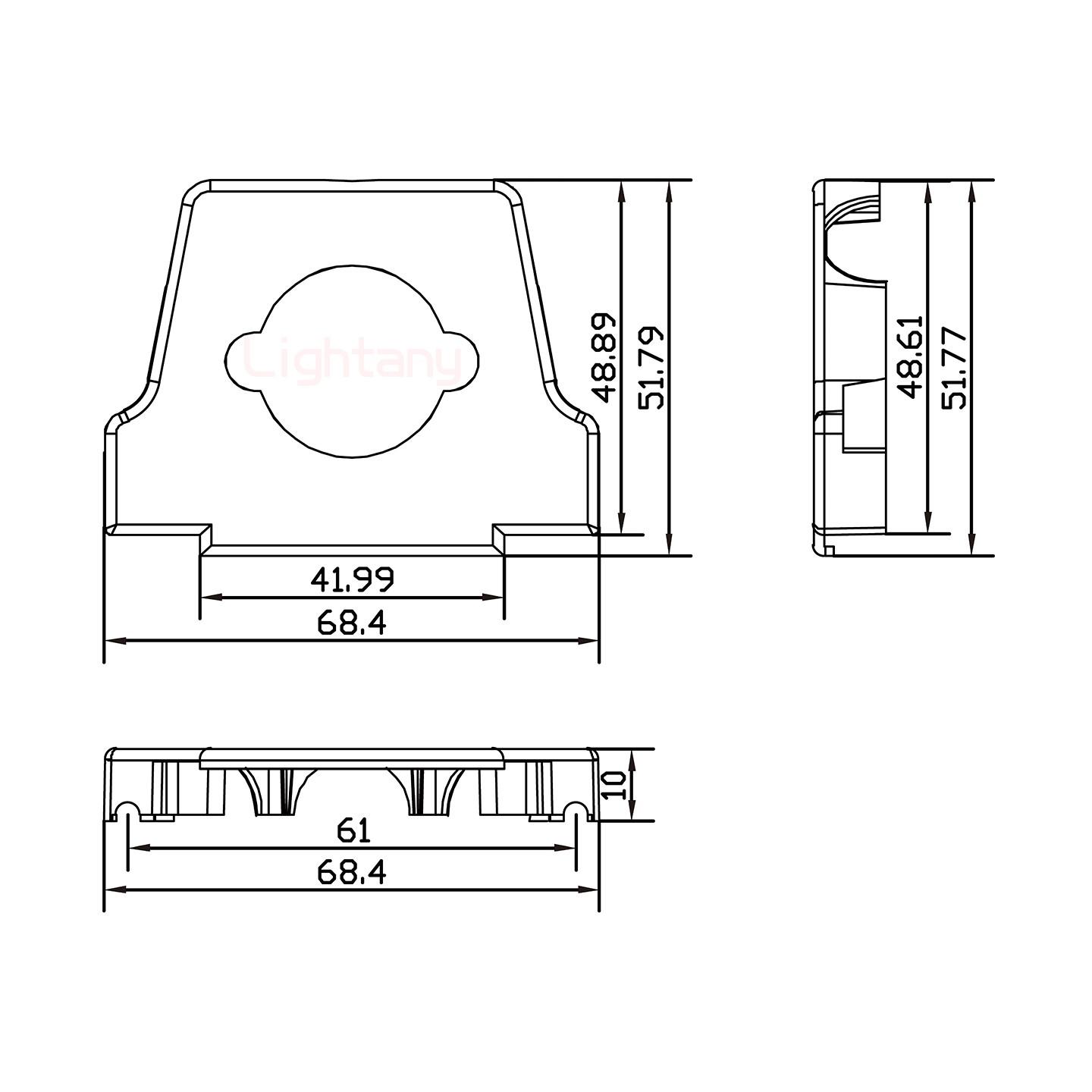 24W7公短体焊线30A+50P金属外壳2252三个出线孔12mm