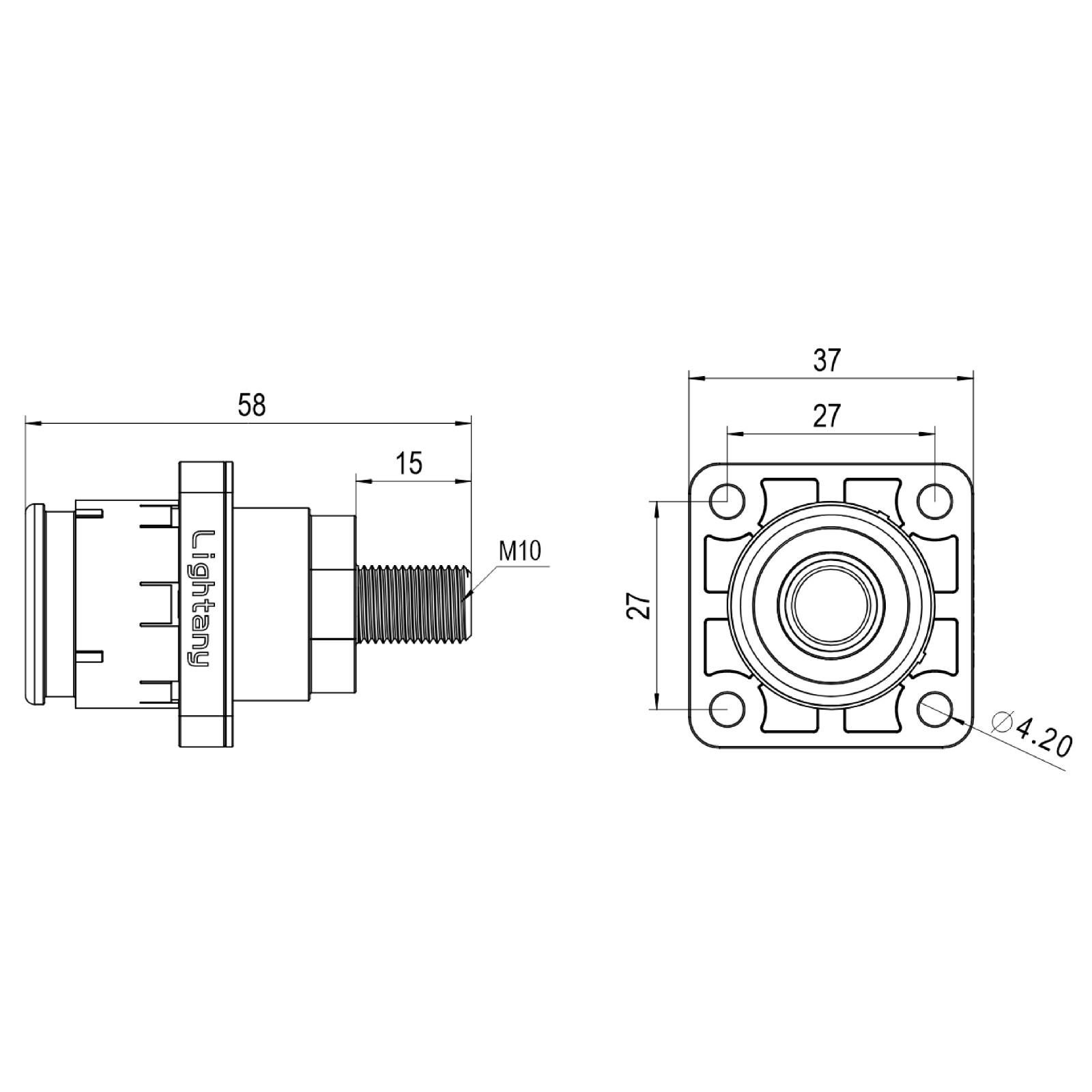 LTC12SO-M1BL外螺纹插座 250/300/350A 黑色