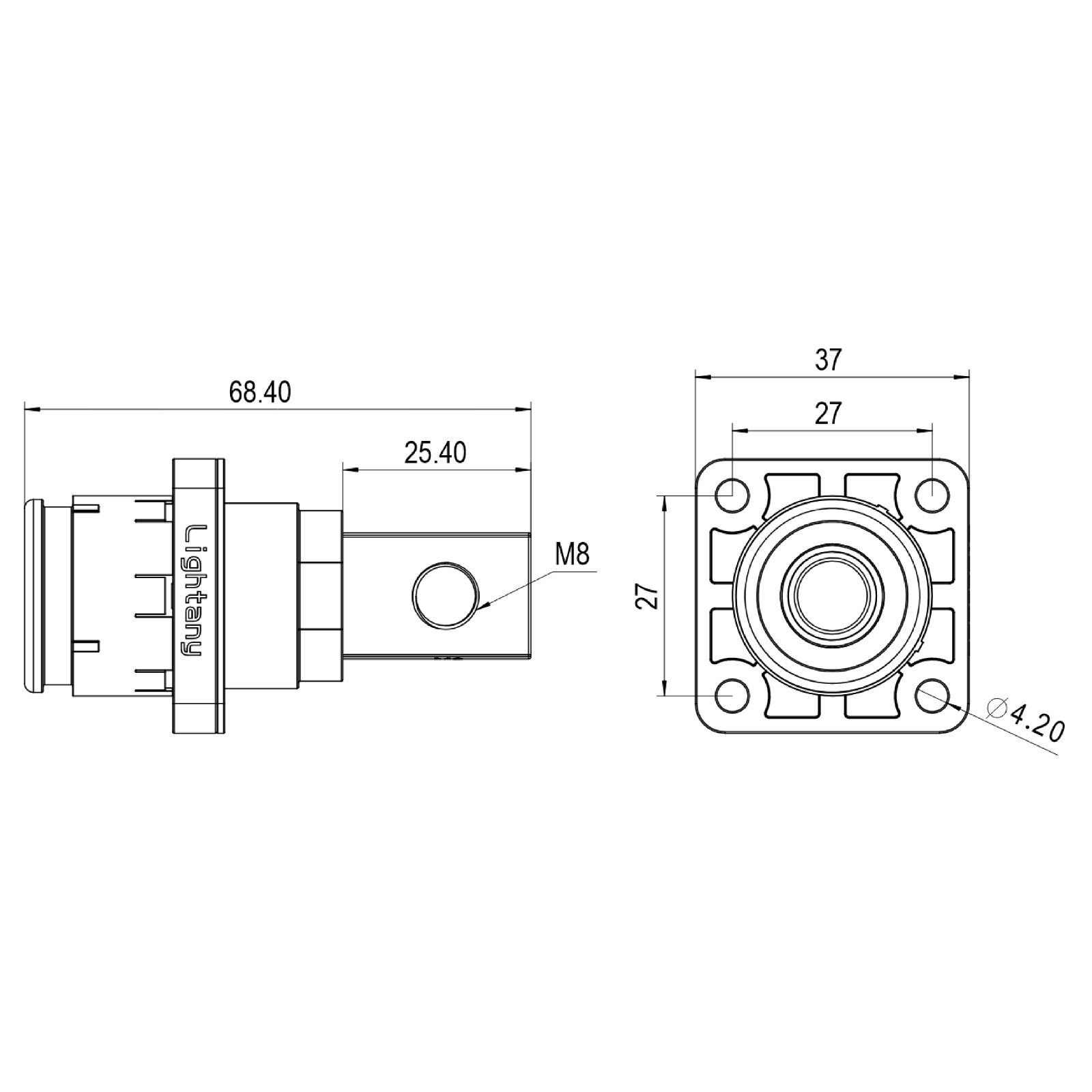 LTC12BS-M1RL铜排螺纹插座 250/300/350A 红色