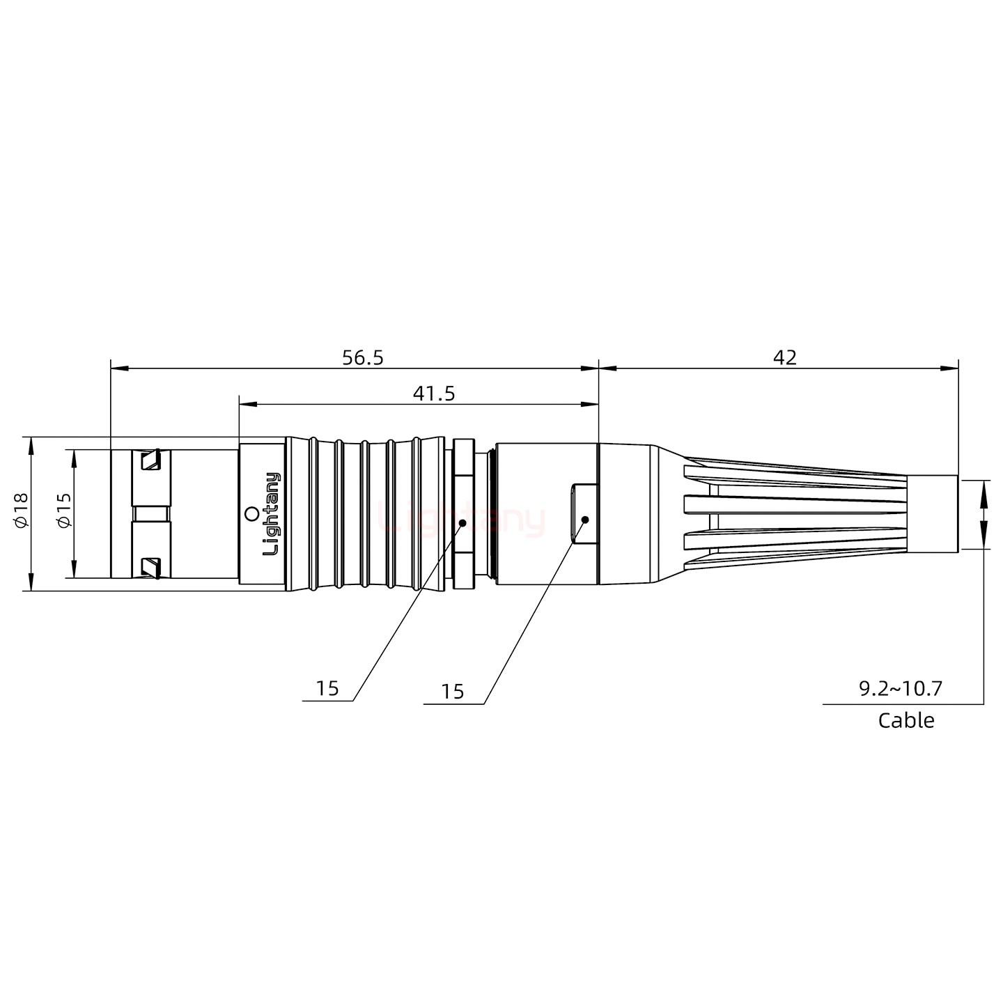 FGG.3B.002.CLAD10Z带护套直式插头