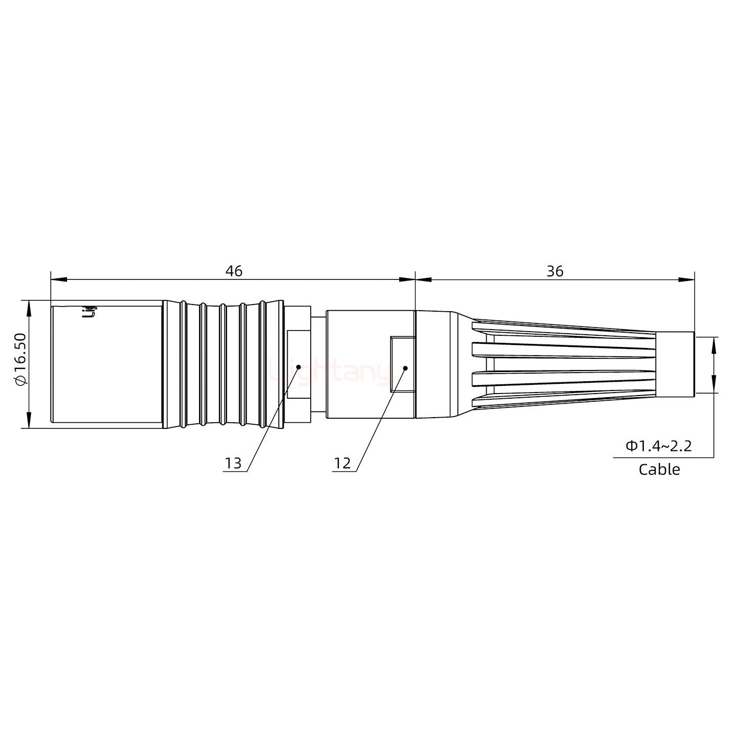 PHG.2B.002.CLLM21Z推拉自锁带护套浮动插座