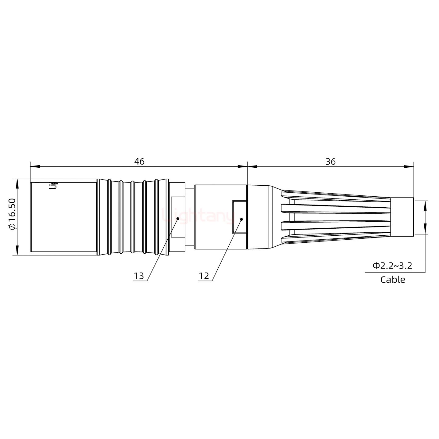 PHG.2B.003.CLLM31Z推拉自锁带护套浮动插座