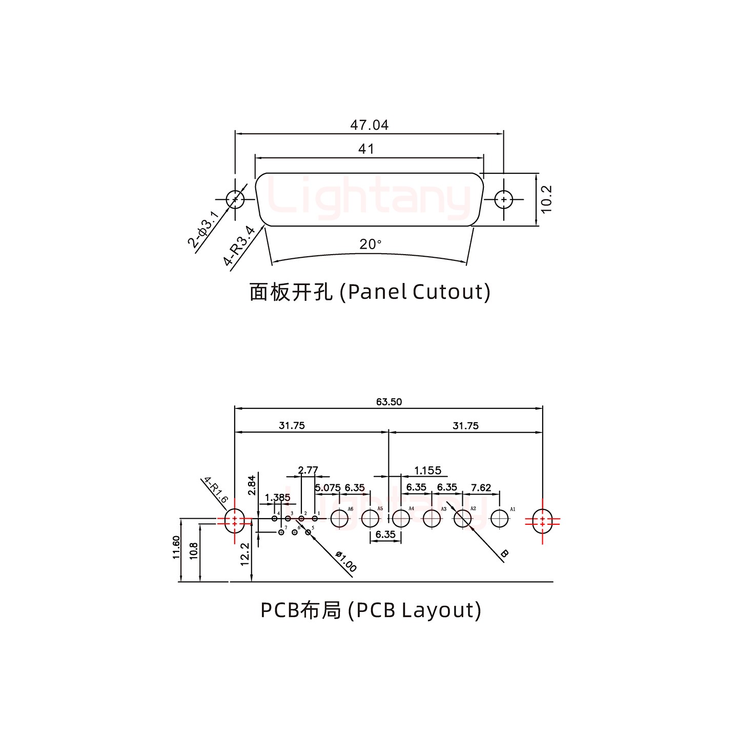 13W6B母PCB弯插板/铆支架10.8/大电流30A