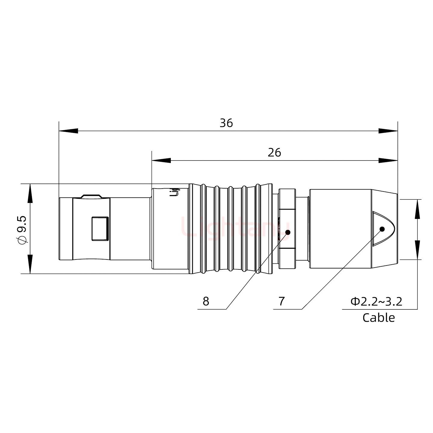 FGG.0B.002.CLAD31推拉自锁直式插头