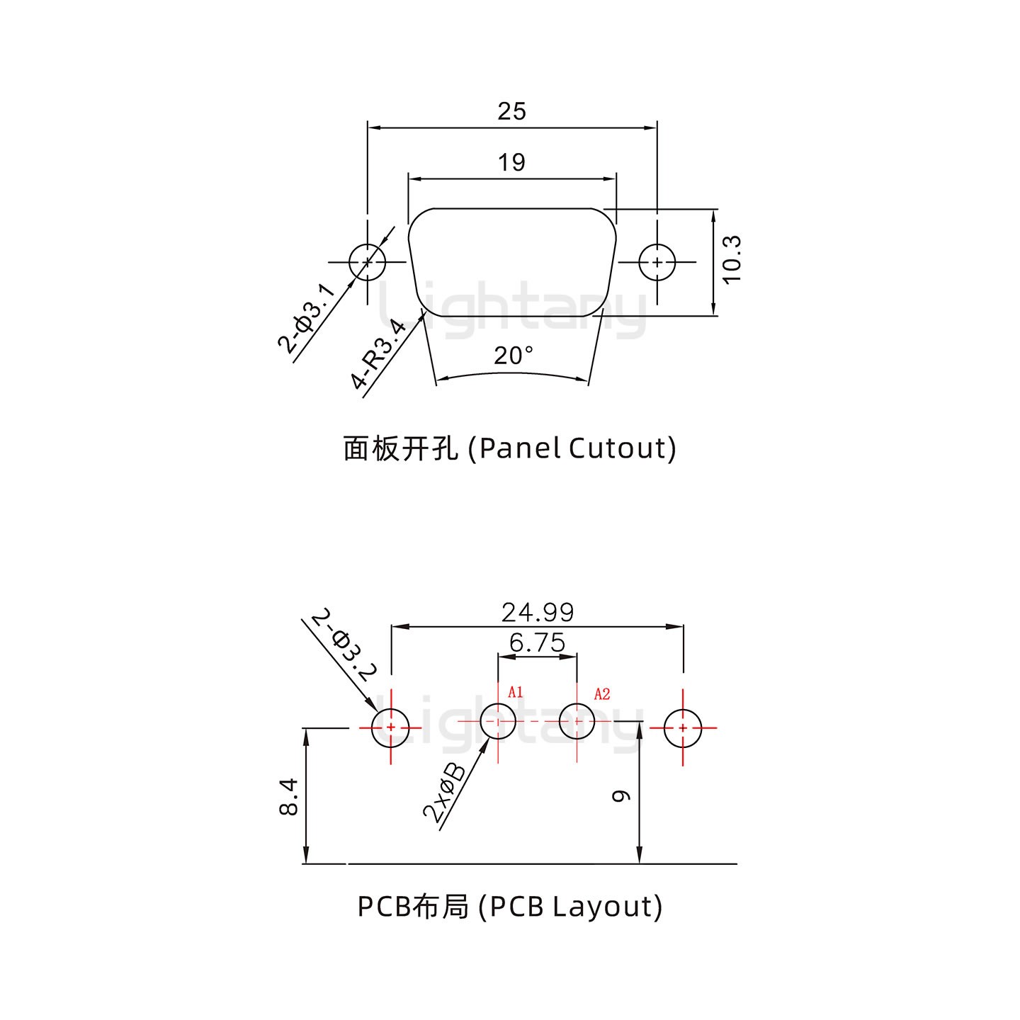 防水2W2公弯插板/铆支架/锁螺丝/大电流40A