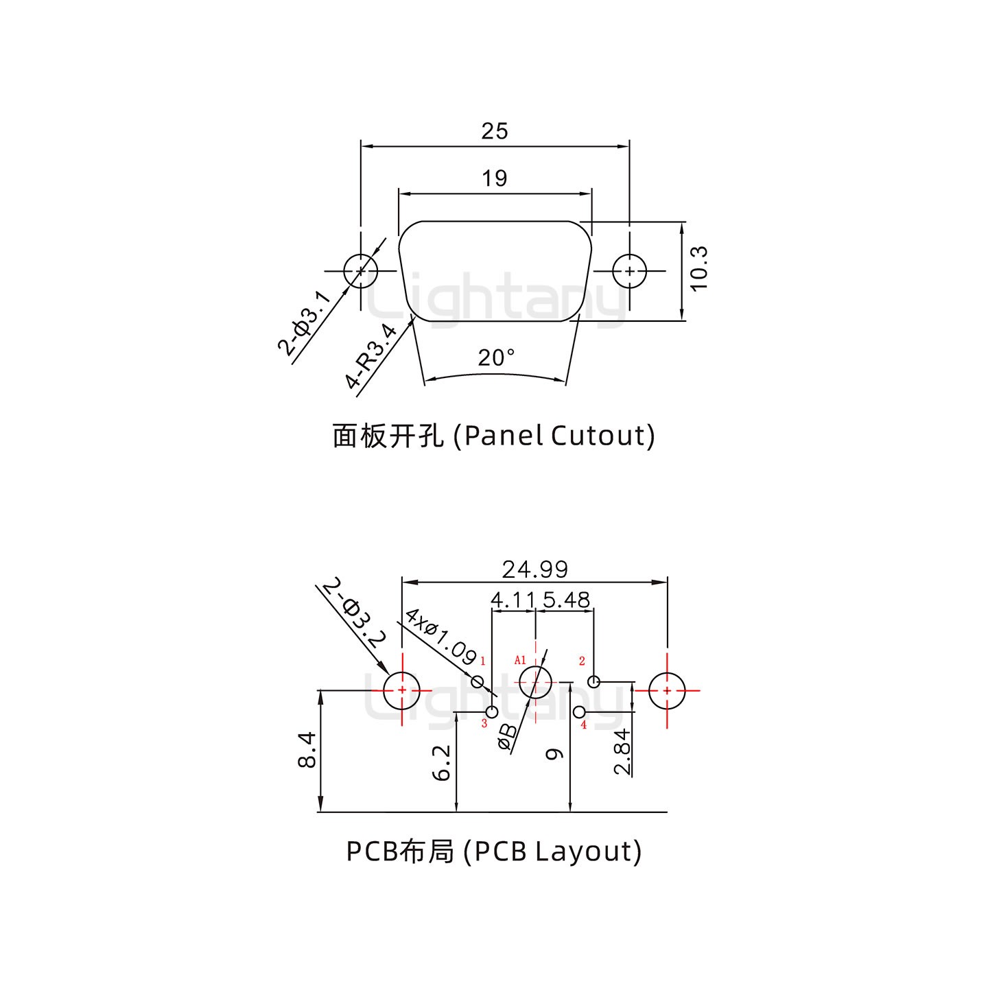 防水5W1公弯插板/铆支架/锁螺丝/大电流40A