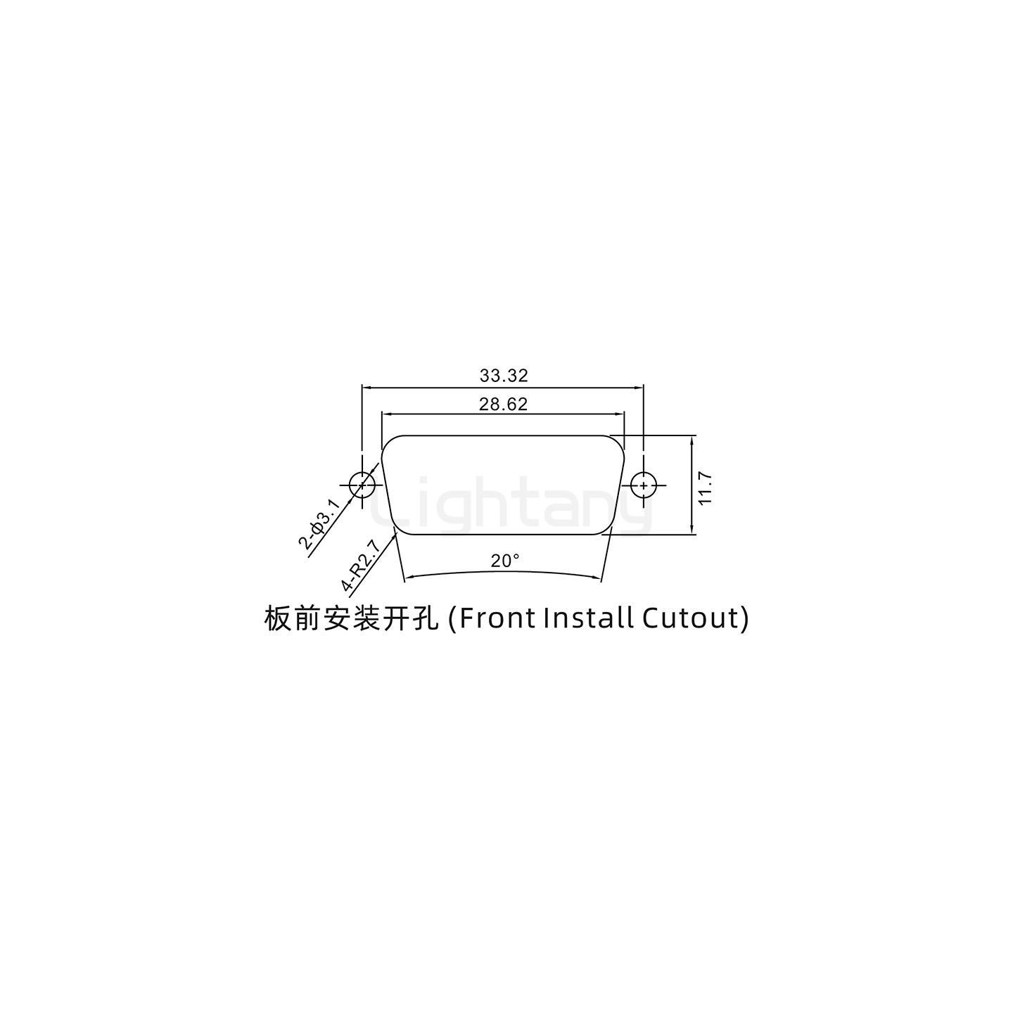 防水7W2母焊线式/锁螺丝/大电流40A