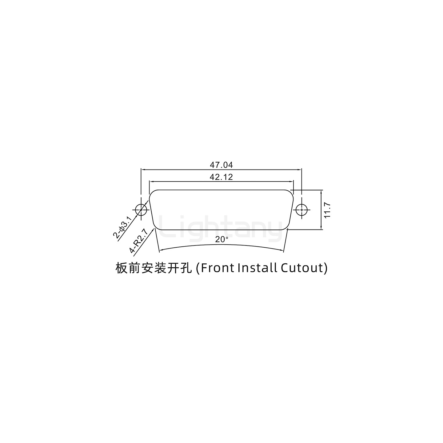 防水4V4母焊线式/锁螺丝/大电流40A