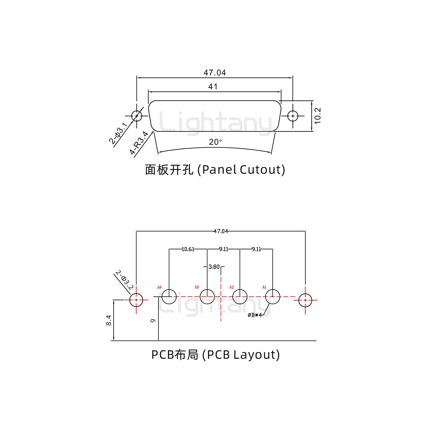 防水4W4母弯插板/铆支架/锁螺丝/大电流40A