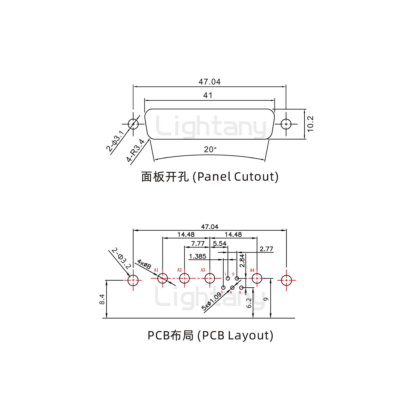 防水9W4公弯插板/铆支架/锁螺丝/大电流40A