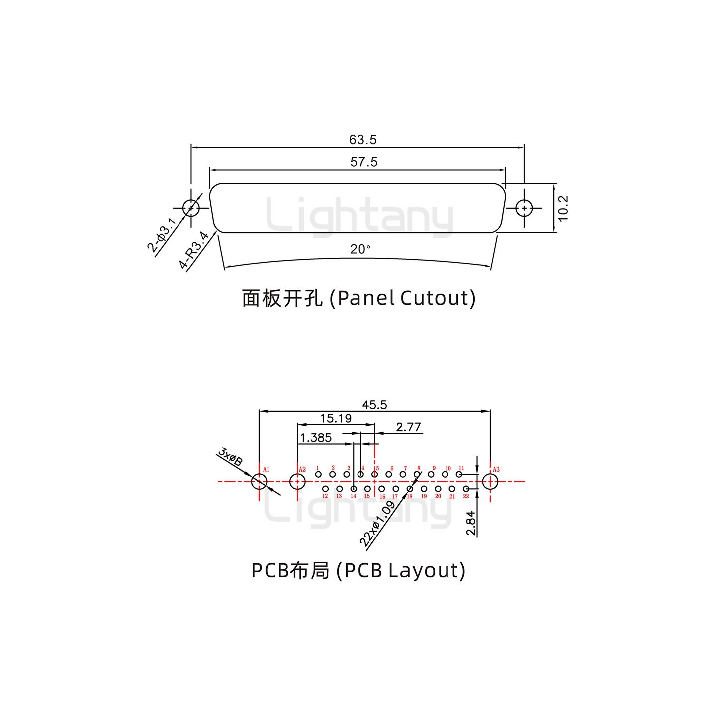 防水25W3公直插板/锁螺丝/大电流40A