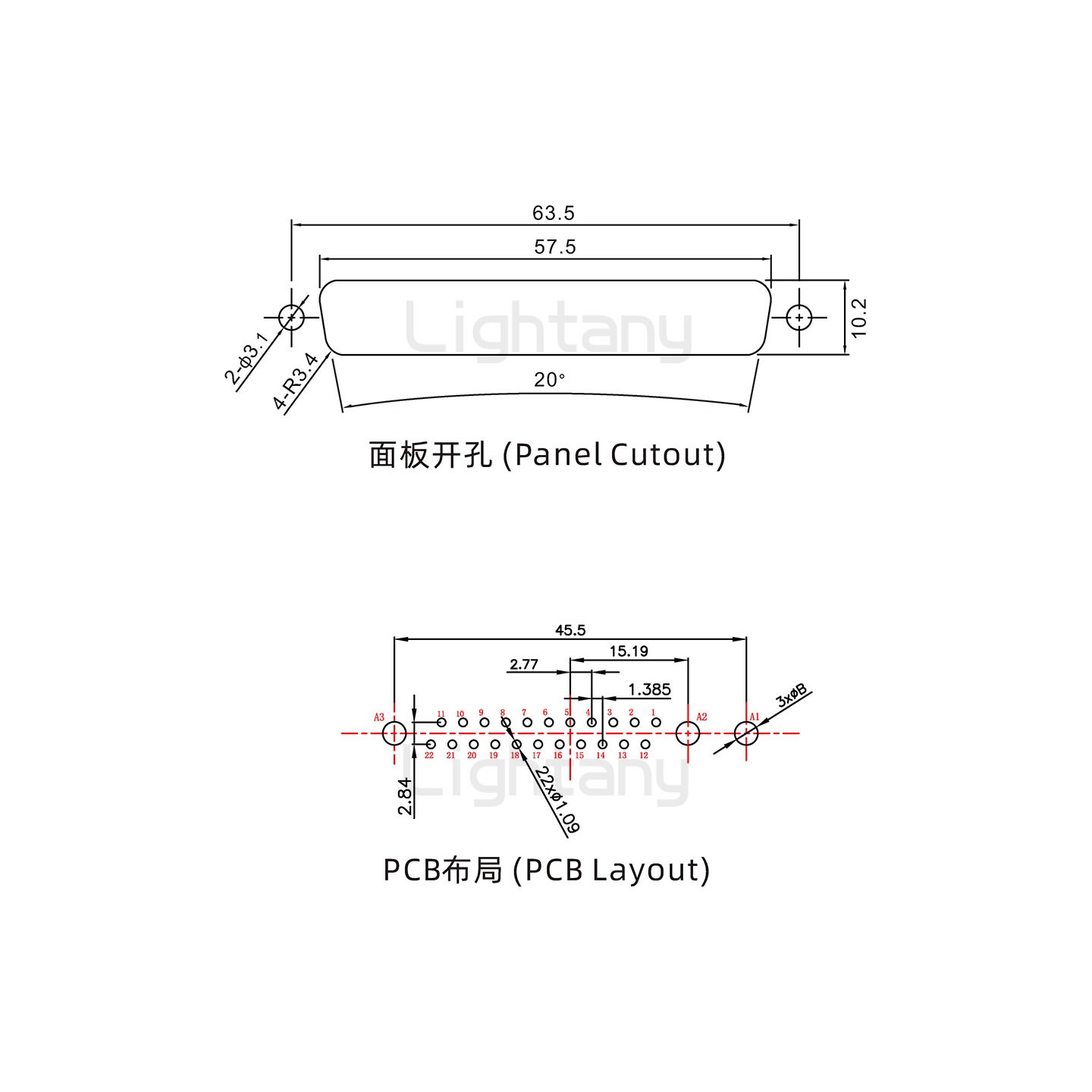 防水25W3母直插板/锁螺丝/大电流40A