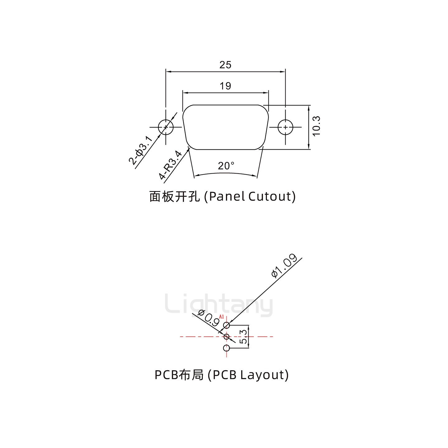 防水1W1母直插板/锁螺丝/射频同轴50欧姆