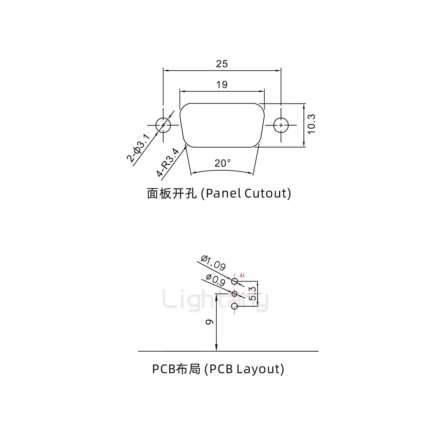 防水1W1母弯插板/锁螺丝/射频同轴50欧姆