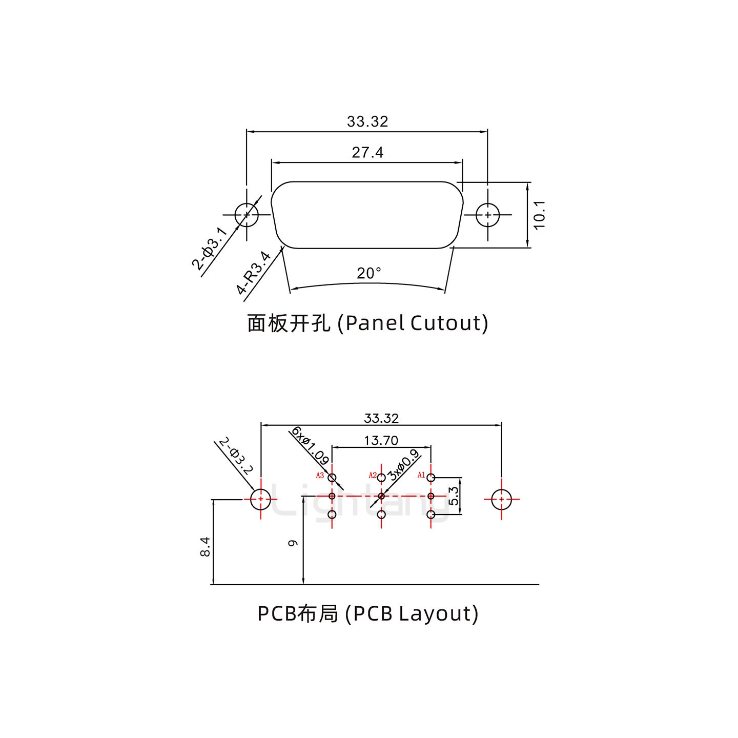 防水3V3母弯插板/铆支架/锁螺丝/射频同轴50欧姆