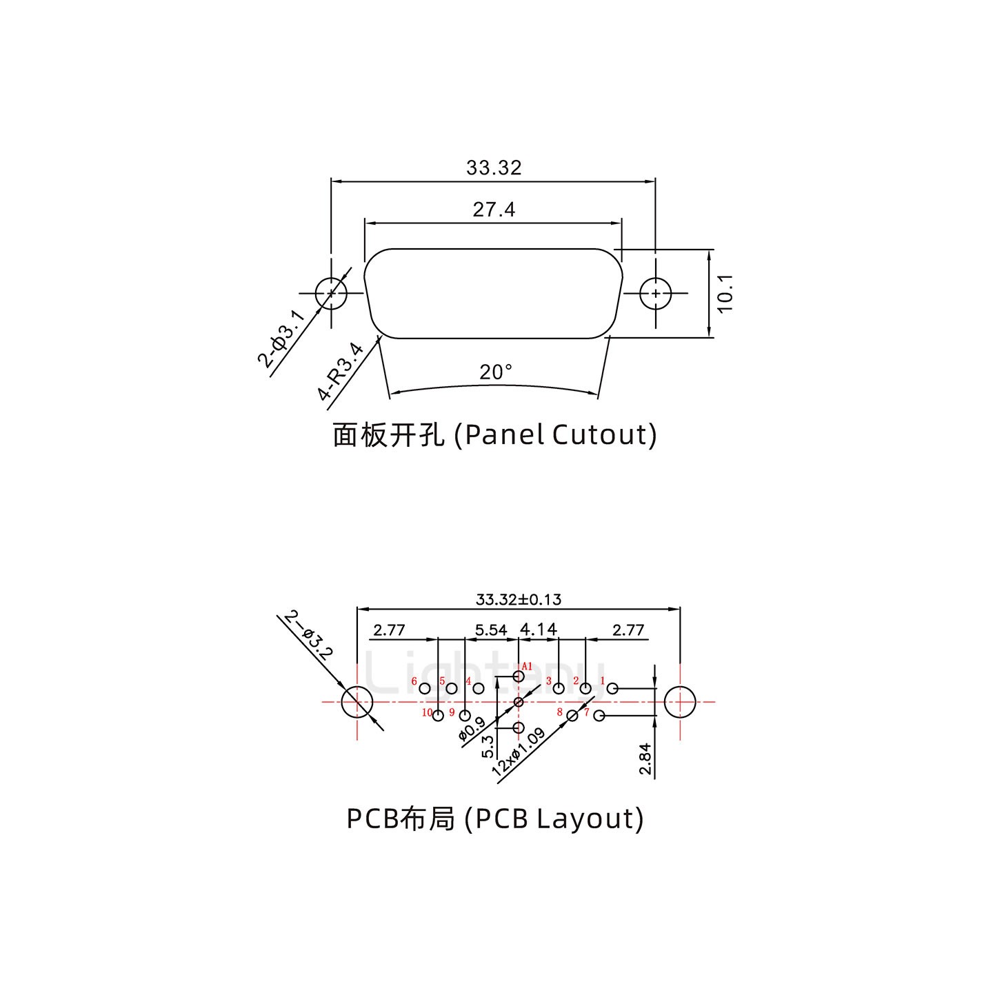 防水11W1母直插板/铆鱼叉/锁螺丝/射频同轴50欧姆