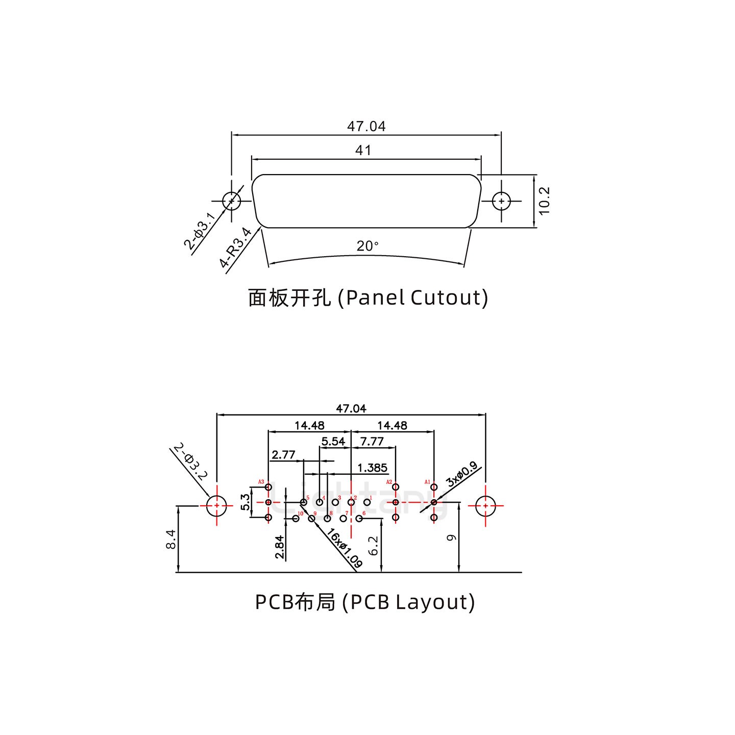 防水13W3母弯插板/铆支架/锁螺丝/射频同轴50欧姆