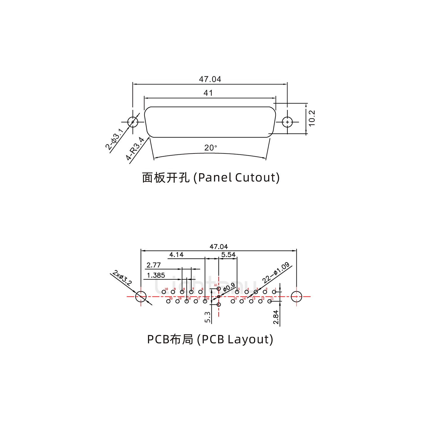 防水21W1母直插板/铆鱼叉/锁螺丝/射频同轴50欧姆