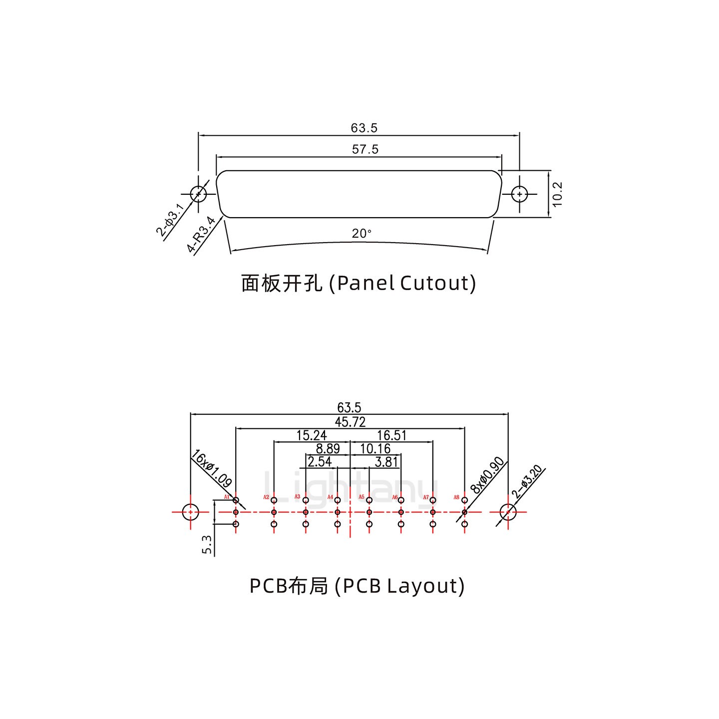 防水8W8公直插板/铆鱼叉/锁螺丝/射频同轴50欧姆