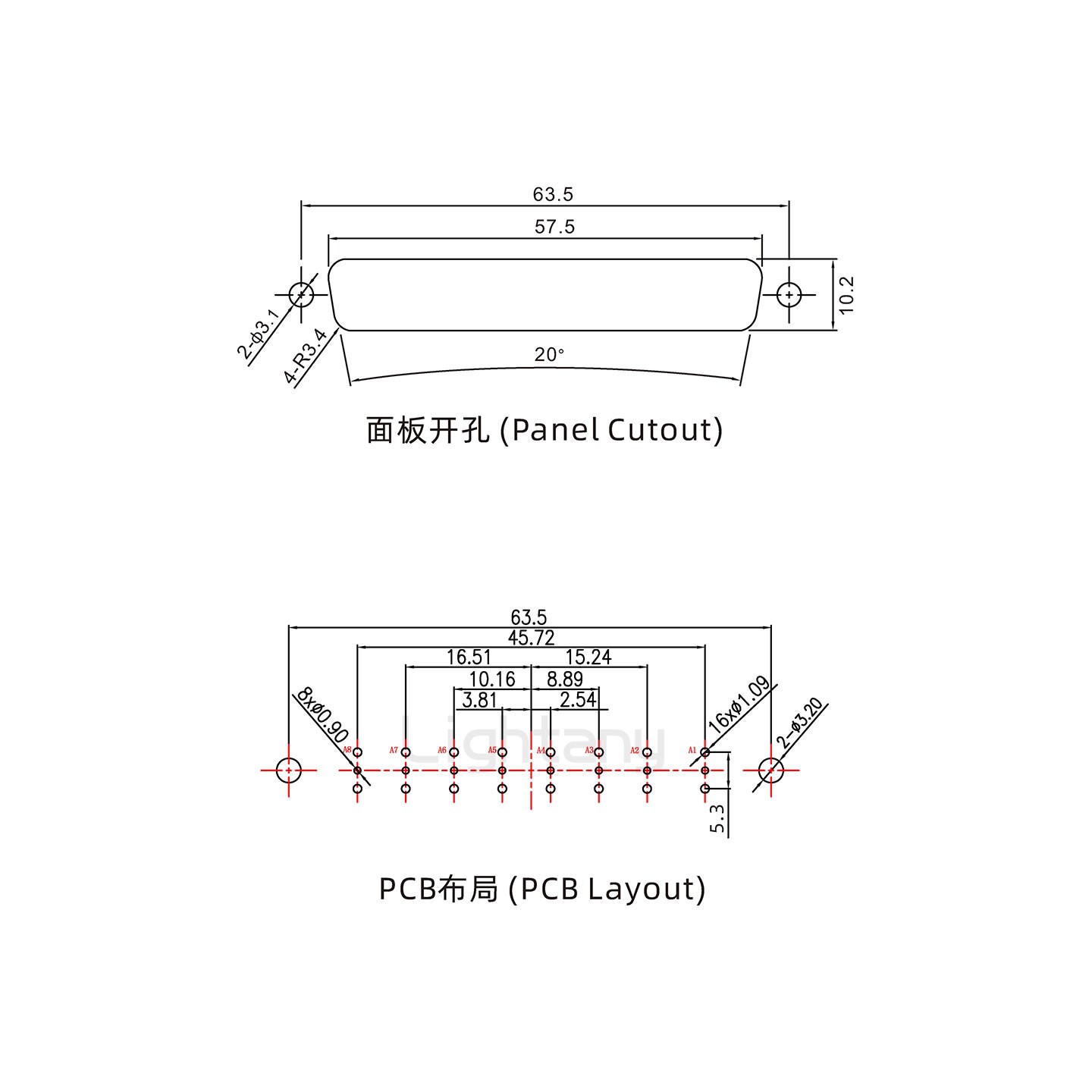 防水8W8母直插板/铆鱼叉/锁螺丝/射频同轴50欧姆