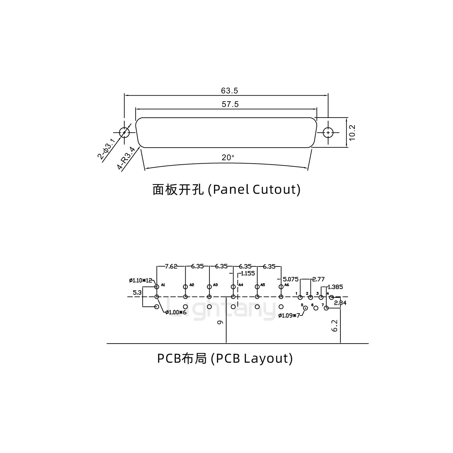 防水13W6B公弯插板/锁螺丝/射频同轴50欧姆