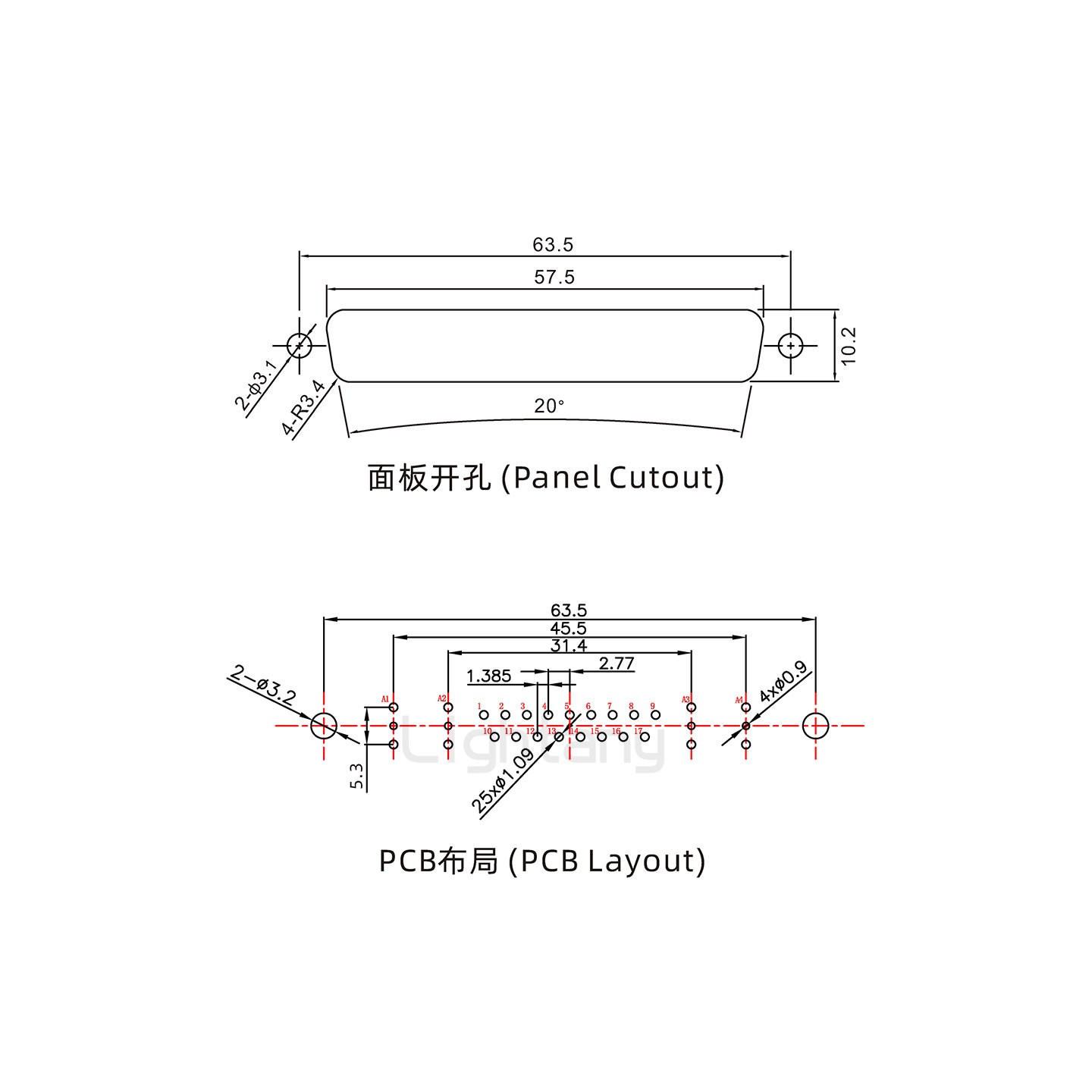 防水21W4公直插板/铆鱼叉/锁螺丝/射频同轴50欧姆