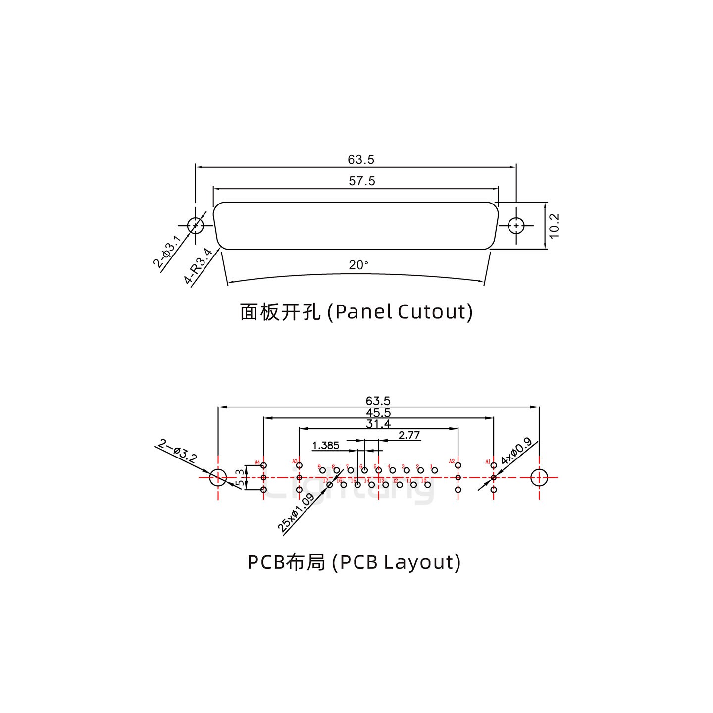 防水21W4母直插板/铆鱼叉/锁螺丝/射频同轴50欧姆