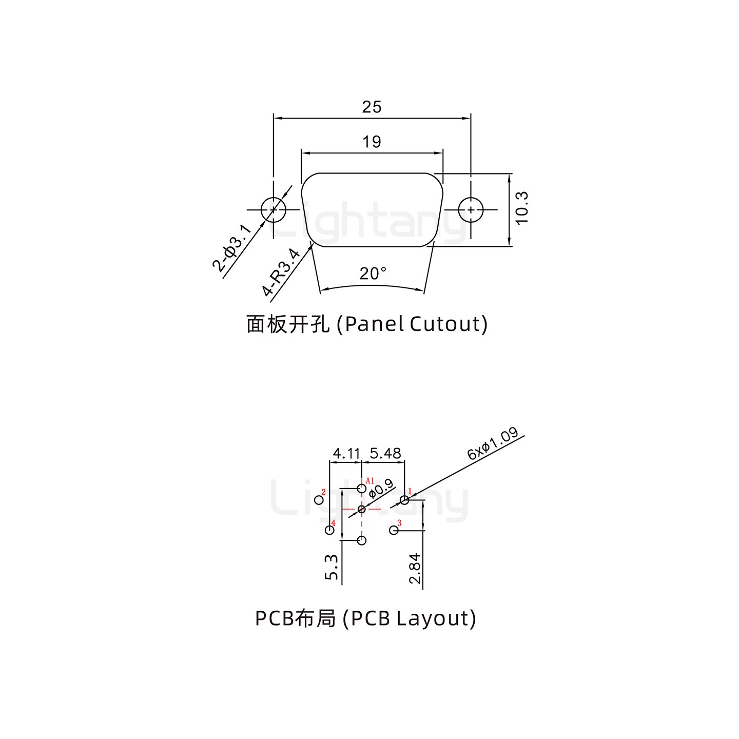 防水5W1母直插板/锁螺丝/射频同轴50欧姆