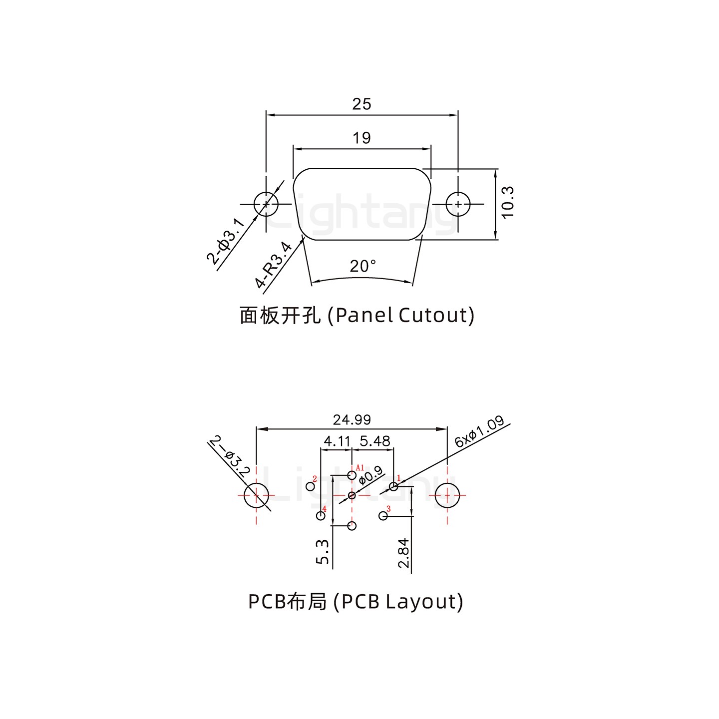 防水5W1母直插板/铆鱼叉/锁螺丝/射频同轴50欧姆