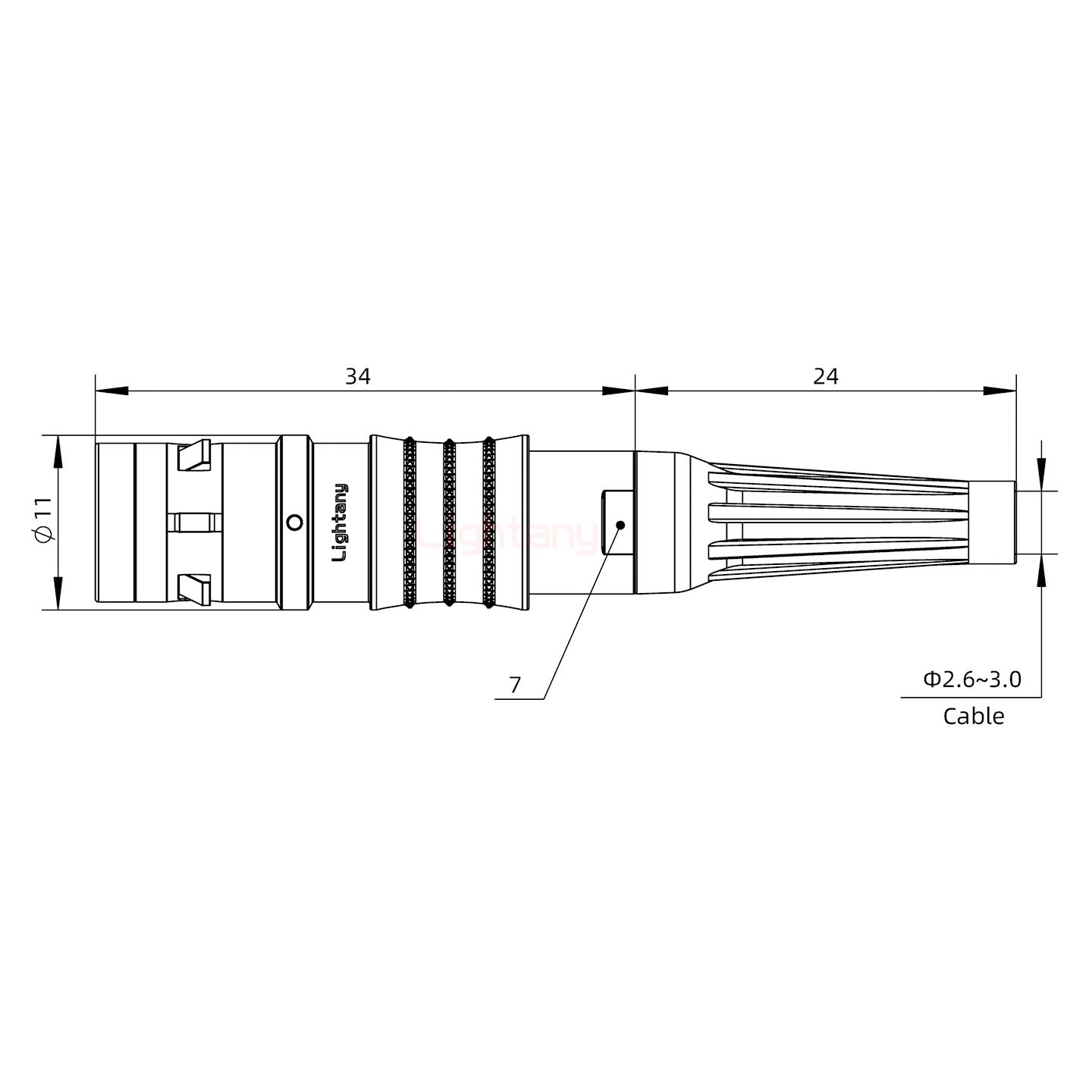 FGG.0K.005.CLAC30Z推拉自锁带护套直式插头