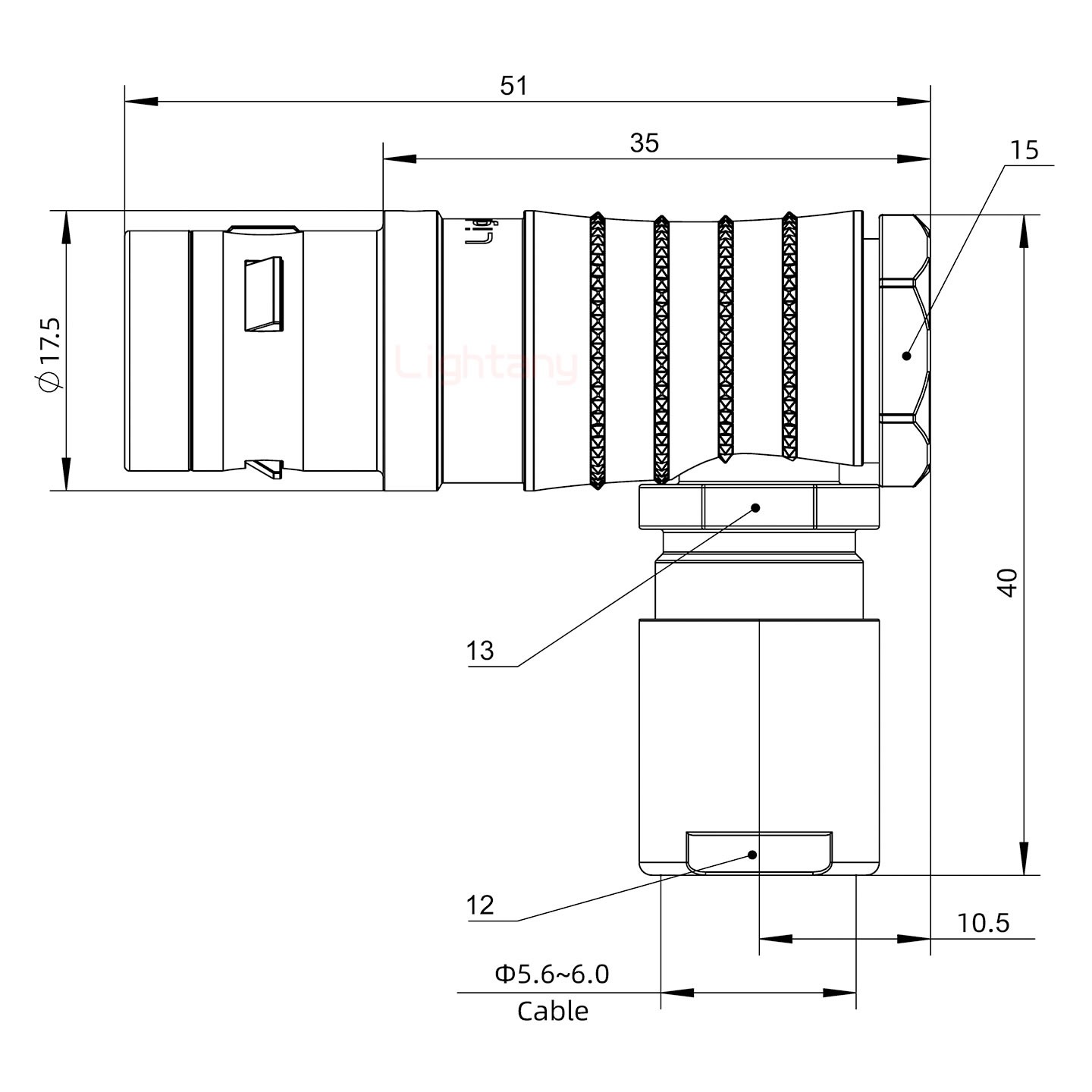 FHG.2K.003.CLAC60推拉自锁弯式插头